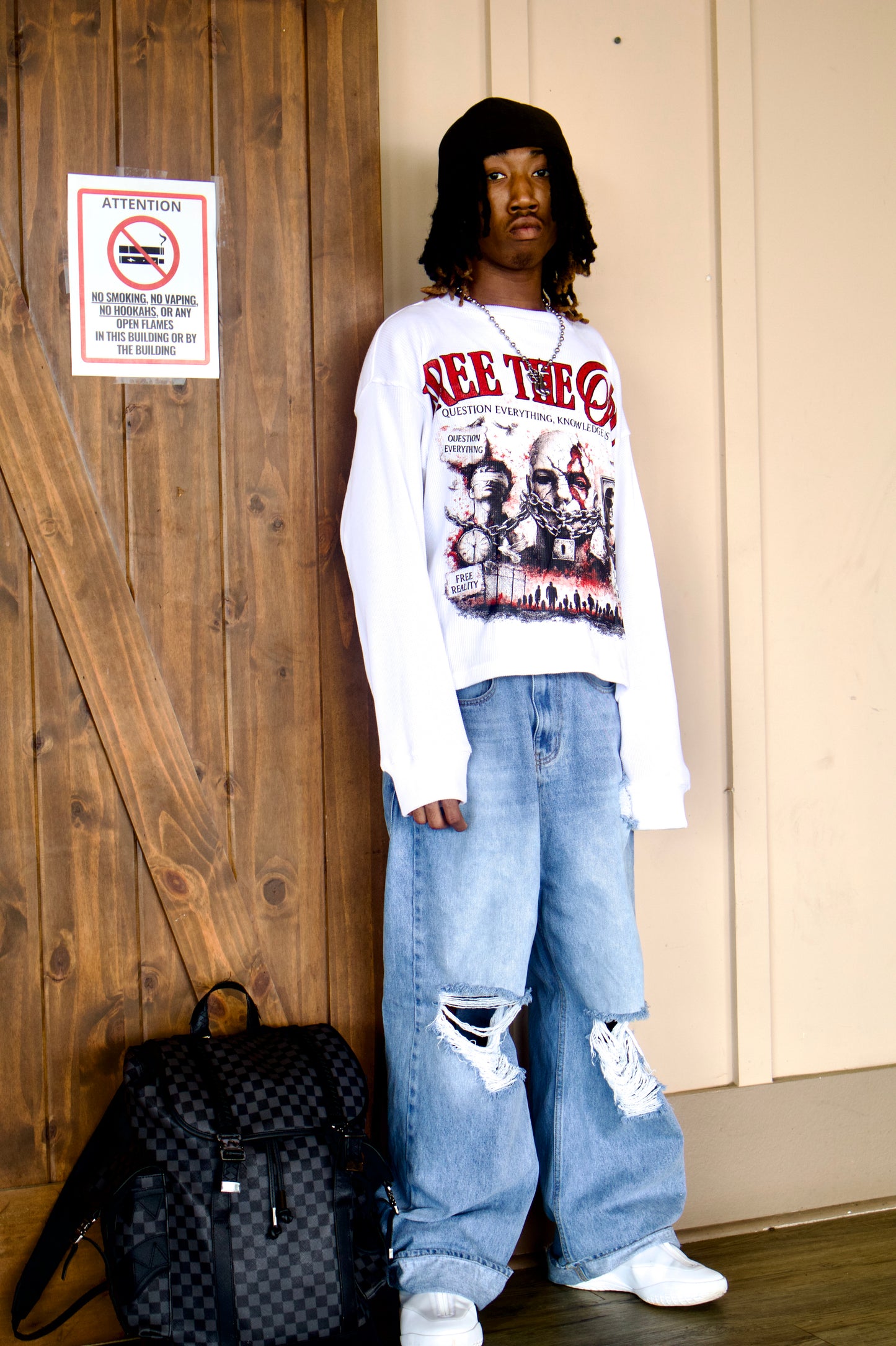 White “FREE THE TRUTH” Thermal long sleeve